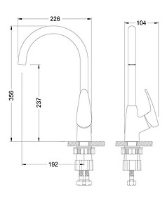 Смеситель LINARA LM0405C (для кухни)