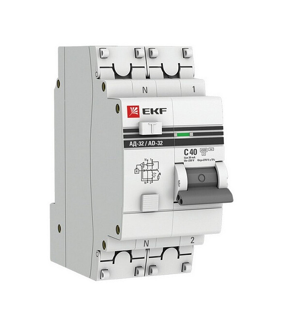 Дифавтомат EKF Proxima АД-32 1P+N 40А/30мА 586x674 Дифавтомат EKF Proxima АД-32 1P+N 40А/30мА 586x674 в Материке