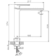 Смеситель HAIBA HB11590-7 (для умывальника) черный, высокий