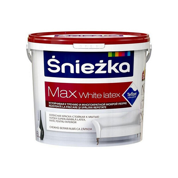 Краска SNIEZKA Max Latex HD белая матовая 5л