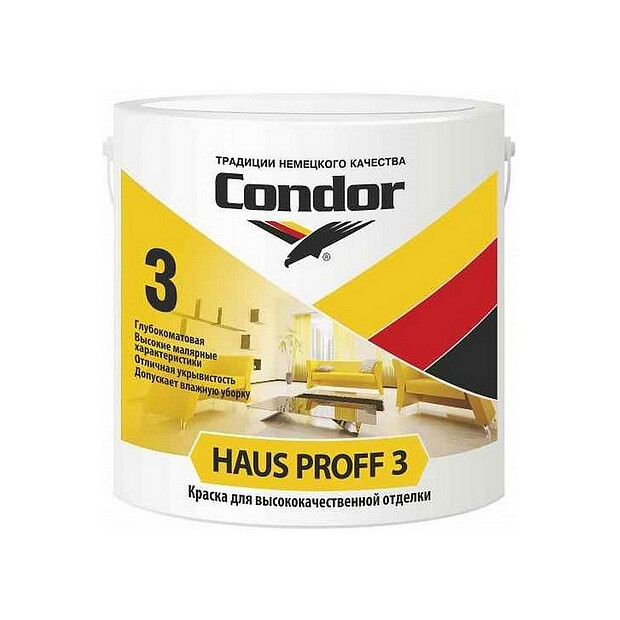 Краска Condor Haus Proff 3 глубокоматовая, 6,5кг 620x620 в Материке