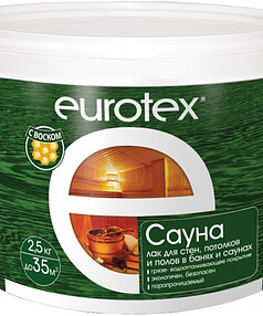 Лак Eurotex-сауна, 2,5кг 238x286 в Материке
