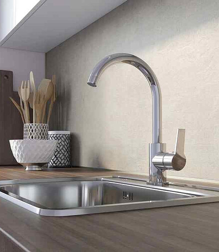 Смеситель MEAL M01SBJ0M05 (для кухни) высокий, хром 438x503 в Материке - Вариант 3