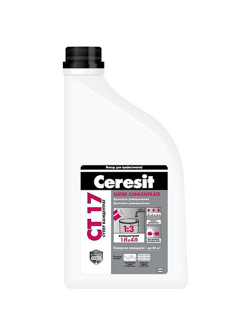 Грунтовка CERESIT CT 17 Super Concentrate (1:3), 1л 495x660 Грунтовка CERESIT CT 17 Super Concentrate (1:3), 1л 495x660 в Материке