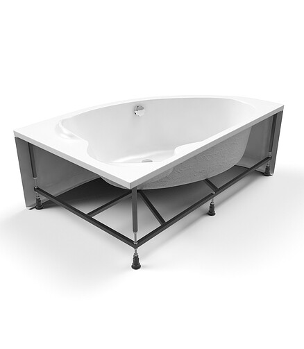 Ванна акриловая асимметричная KALIOPE 170х110см правая без ножек 438x503 в Материке - Вариант 3