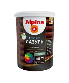 Лазурь ALPINA АКВА для дерева Тик 0,9л