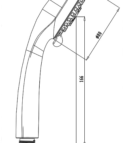 Лейка для душа LМ0223С, 80х225мм. 438x503 в Материке - Вариант 2