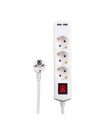 Удлинитель ETP 77008 3роз. 2USB 5м с/з выкл. 3х1,5 438x503 в Материке