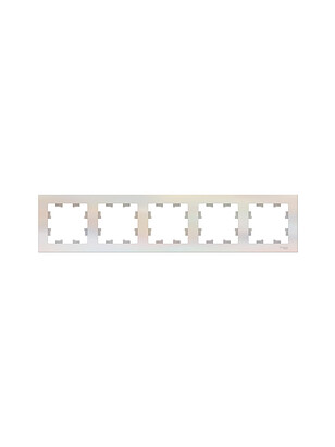 Рамка SE ATLAS Design ATN000405 5мест. жемчуг 238x286 в Материке
