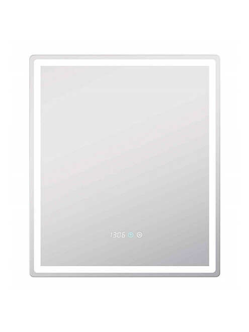 Зеркало GEOMETRY LUXE 600х700мм: подсветка, сенсор.управ., антизапотевание, часы 495x660 Зеркало GEOMETRY LUXE 600х700мм: подсветка, сенсор.управ., антизапотевание, часы 495x660 в Материке