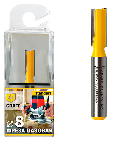 Фреза пазовая GRAFF 8х20x8мм 438x503 в Материке