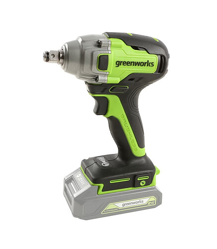 Гайковерт ударный без аккум. GREENWORKS GD24IW400 б/щ 24В 400Нм 438x503 в Материке - Вариант 2