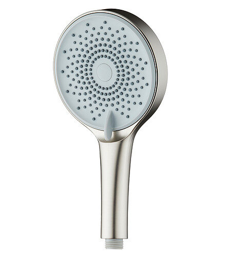Лейка для душа ESKO SPL1303 d130мм 3 функции форсунки Self-Clean Device, сатин 438x503 в Материке