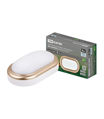 Светильник настенно-потолочный накладной Антарес 8W/4000K/IP54 168х100х58мм зол. 438x503 в Материке