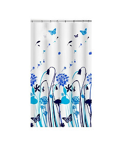 Штора для ванной комнаты WILD FLOWERS BLUE, PEVA 180х200см без колец 238x286 в Материке