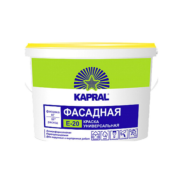 Краска Капрал Е-20 фасадная 7,5кг