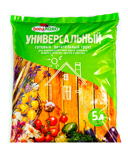 Грунт bonaAGRO Универсальный питательный (5л) 495x660 Грунт bonaAGRO Универсальный питательный (5л) 495x660 в Материке