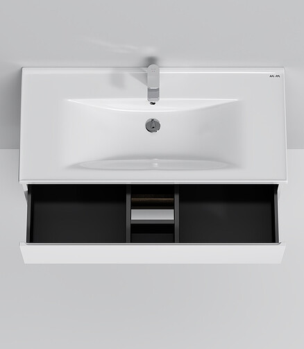Умывальник X-JOY M85AWCC1002WG 100см с/о мебельный 438x503 в Материке - Вариант 2
