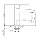 Смеситель CRON CN10523 (для умывальника), ЦИНК