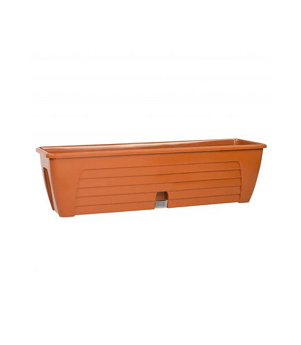 Ящик балконный LIDO с автополивом (60x16,5см) пластик терракотовый LID600TER 438x503 в Материке