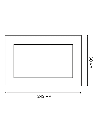 Кнопка смыва TATSUMAKI SQUARE-SS нерж.сталь (для инсталляции унитаза) 238x286 в Материке - Вариант 2