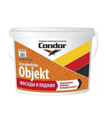 Краска Condor Fassadenfarbe-Objekt, 7,5кг 438x503 в Материке