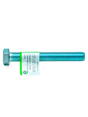 Болт 6-гранный М16х120/120 (ГОСТ 7798-70), пр. 8.8, цинк, DIN933 ЕКТ (эт./1шт) 238x286 в Материке