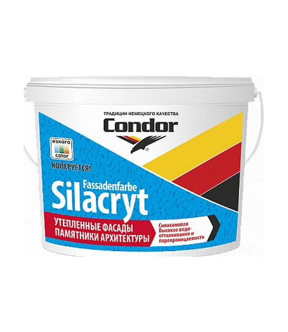 Краска Condor Fassadenfarbe-Silacryt TR, 10кг 586x674 в Материке