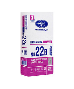 Штукатурка Тайфун Мастер № 22В "шуба" белая, 25кг 238x286 в Материке