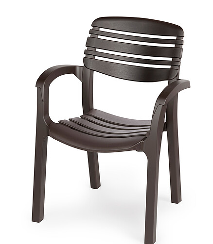 Стул АТЛАНТ (58,5x56x83см) пластик мокко М8943 438x503 в Материке