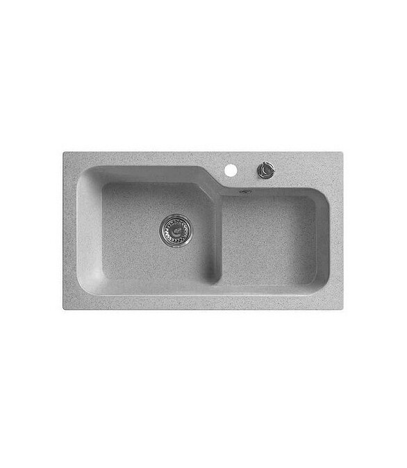 Мойка SG-REC-HALF-8045 800х452мм 1,5 чаши иск.мрамор-ОЛОВО СВ.СЕР.RS лев. с сиф. 586x674 Мойка SG-REC-HALF-8045 800х452мм 1,5 чаши иск.мрамор-ОЛОВО СВ.СЕР.RS лев. с сиф. 586x674 в Материке