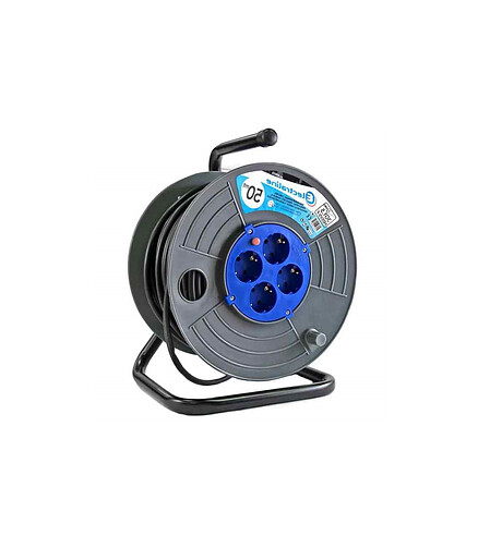 Удлинитель на катушке ELECTRALINE 49035 4роз. 50м 3х1,5 438x503 в Материке