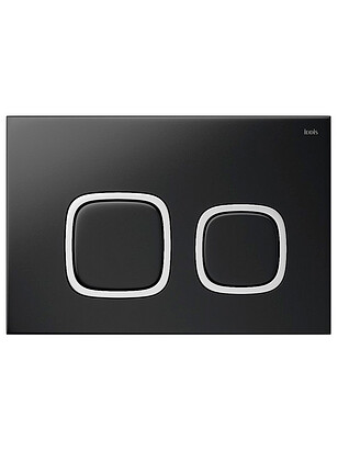 Кнопка смыва UNIFIX UNI04BCi77 черный-мат+хром (для инсталляции унитаза) 238x286 в Материке
