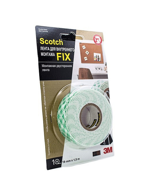 Лента монтажная 3М для внутр.работ 4496G-1915-P Scotch FIX 19ммх1,5м 495x660 Лента монтажная 3М для внутр.работ 4496G-1915-P Scotch FIX 19ммх1,5м 495x660 в Материке