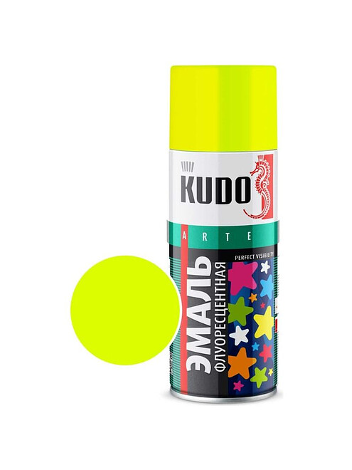 Эмаль аэроз. KUDO флуоресцентная лимонно-желтая, 520мл 495x660 Эмаль аэроз. KUDO флуоресцентная лимонно-желтая, 520мл 495x660 в Материке