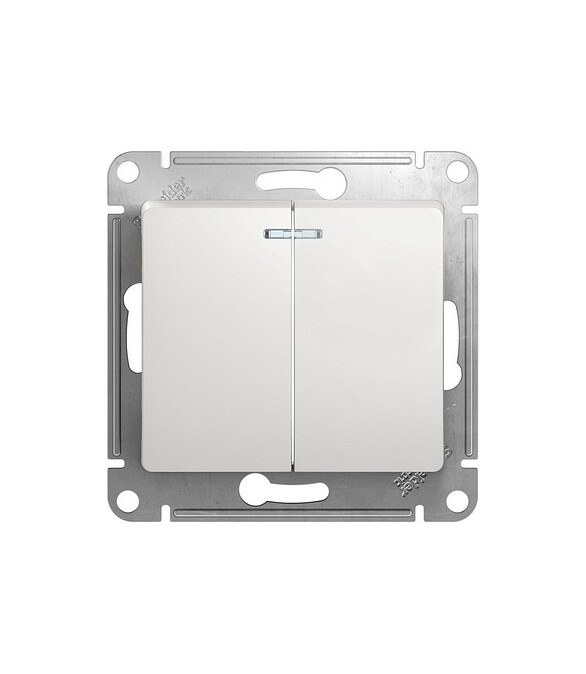 Выключатель SE GLOSSA GSL000153 2кл. подсв. белый 586x674 Выключатель SE GLOSSA GSL000153 2кл. подсв. белый 586x674 в Материке
