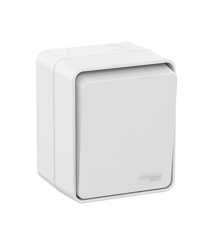 Выключатель SE ATLAS Design IP54 ATN540111 1кл. белый 438x503 в Материке