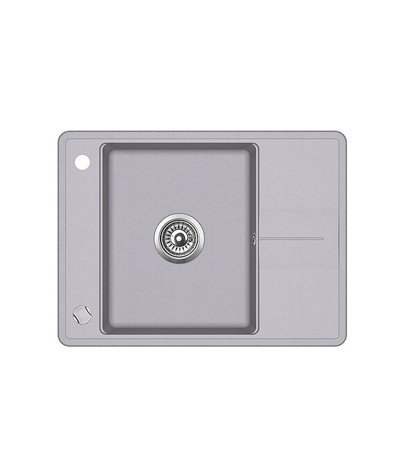 Мойка BELLA SQB102-202AW 670x500мм гранит-алюметаллик с вып.полуавтомат 586x674 в Материке