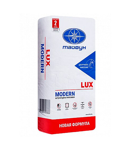 Штукатурка Тайфун LUX MODERN гипсовая, 30кг 438x503 в Материке