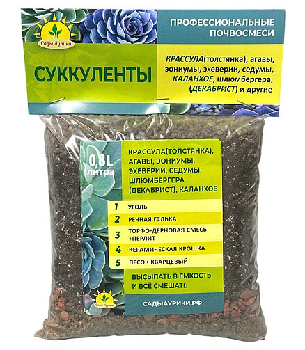 Набор субстратных компонентов СУККУЛЕНТЫ (0,8л) 438x503 в Материке