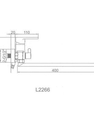 Смеситель L2266 (для ванны, длинный излив) 238x286 в Материке - Вариант 2