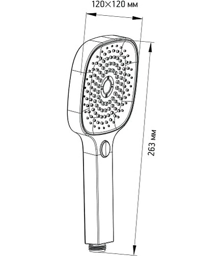 Лейка для душа ESKO SPL1203 d110мм 3 функц. с аэратором, форсунки S-Clean Device 438x503 в Материке - Вариант 2