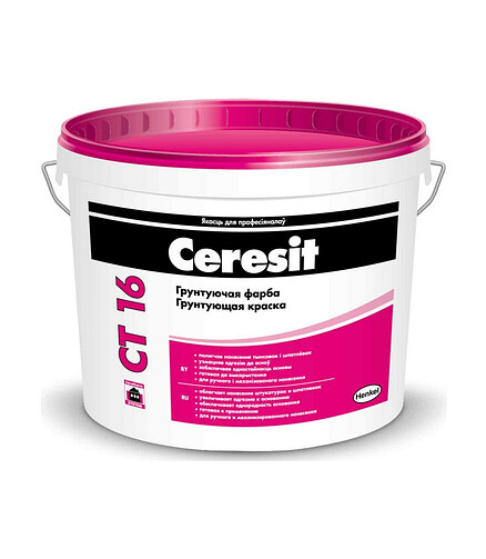Грунтовка CERESIT CT 16 белая, 10л 438x503 в Материке