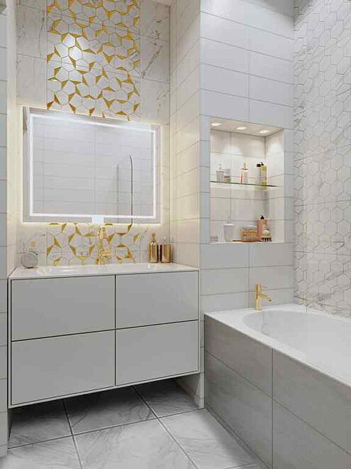 Плитка Beryoza Ceramica MARBLE 30х60см 1,62м2 цвет белый 495x660 Плитка Beryoza Ceramica MARBLE 30х60см 1,62м2 цвет белый 495x660 в Материке