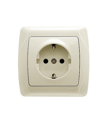 Розетка Viko CARMEN 90562008 1мест. с/з крем 438x503 в Материке