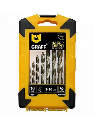 Набор сверл по металлу GRAFF 1-10мм 10шт. 238x286 в Материке
