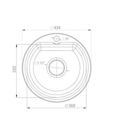 Мойка GRANFEST SMART GF-SM-435 круглая D435мм иск.мрамор-песочный (без сифона)