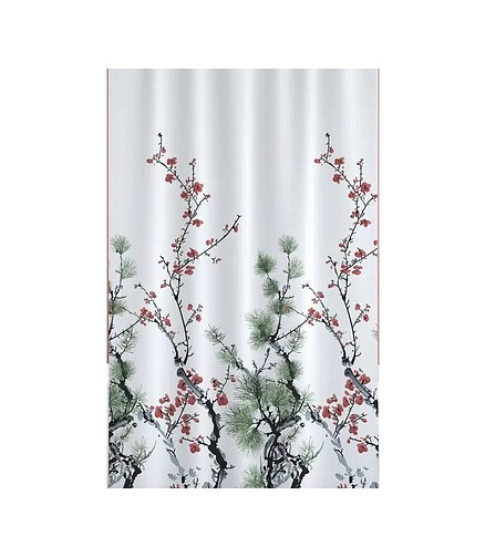 Штора для ванной комнаты JACKLINE PINE 180х200см без колец, 100% полиэстер 438x503 в Материке