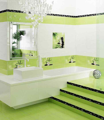 Плитка Beryoza Ceramica КРЫМ 25х50см 1,375м2 цвет белый 438x503 в Материке