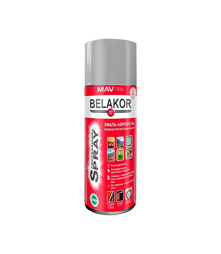 Эмаль BELAKOR17 аэроз. алкид. RAL7001 глянцевая, 520мл 438x503 в Материке